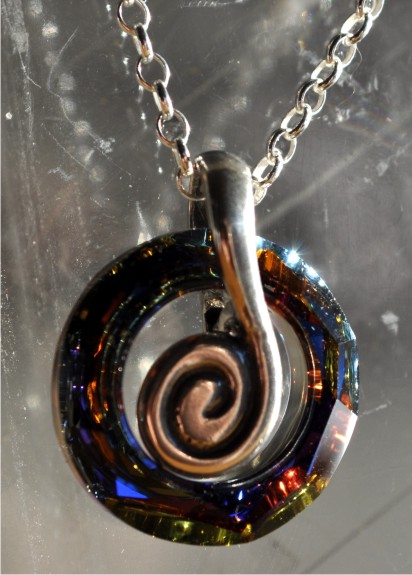 Symbol of Love - Silver Spiral Style - with Chain